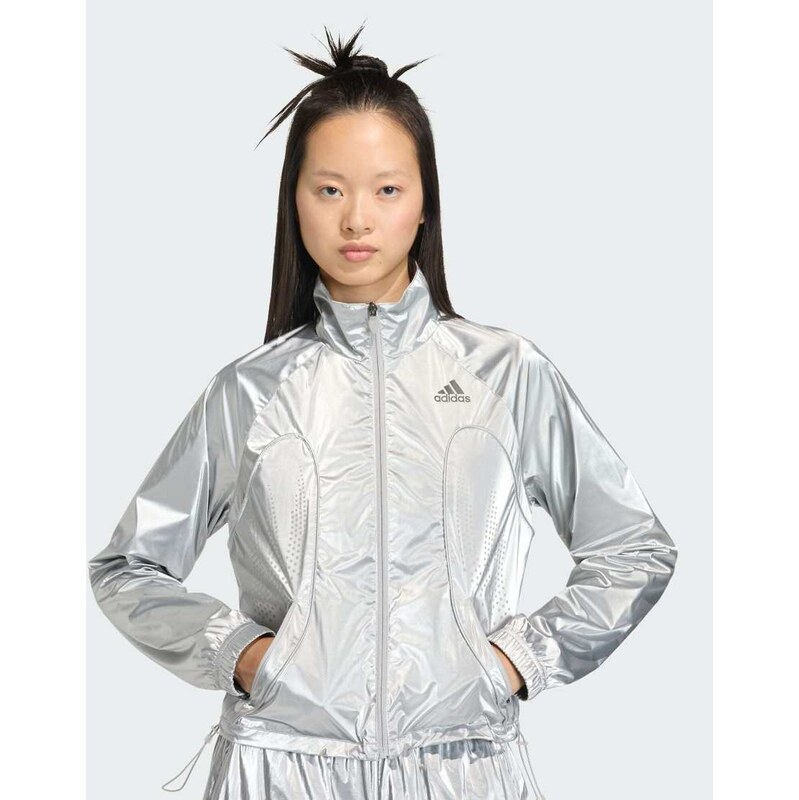 adidas Originals F50 tracktop in silver metallic