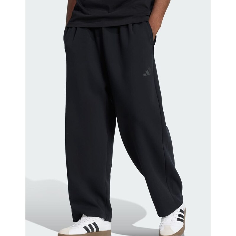 adidas performance Soft lux straight leg pants in black
