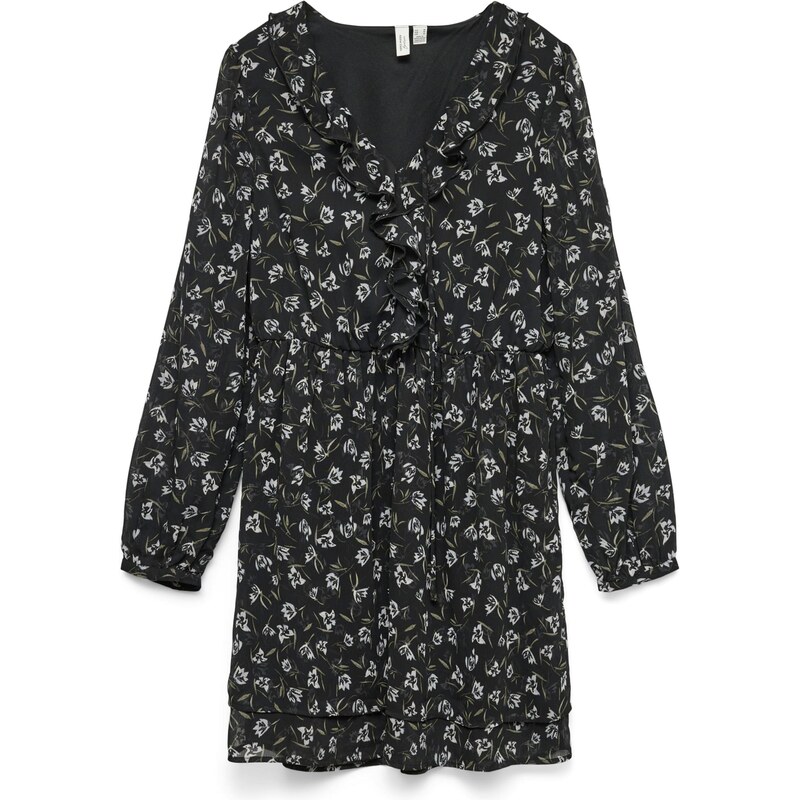 VERO MODA Šaty 'VMIHANNAH' šedá / zelená / černá