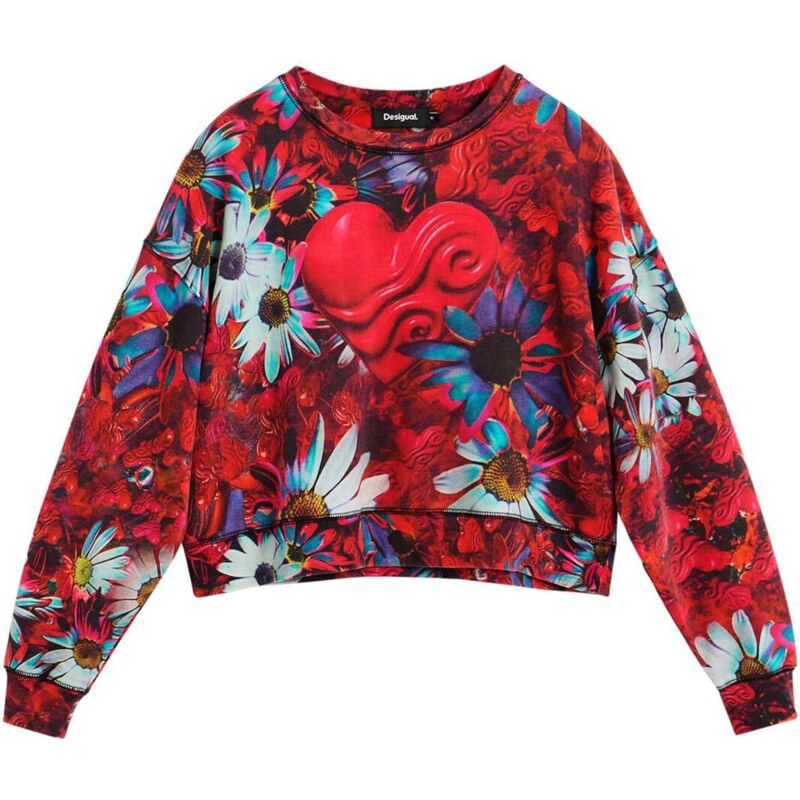 Desigual Mikina modrá / nebeská modř / červená