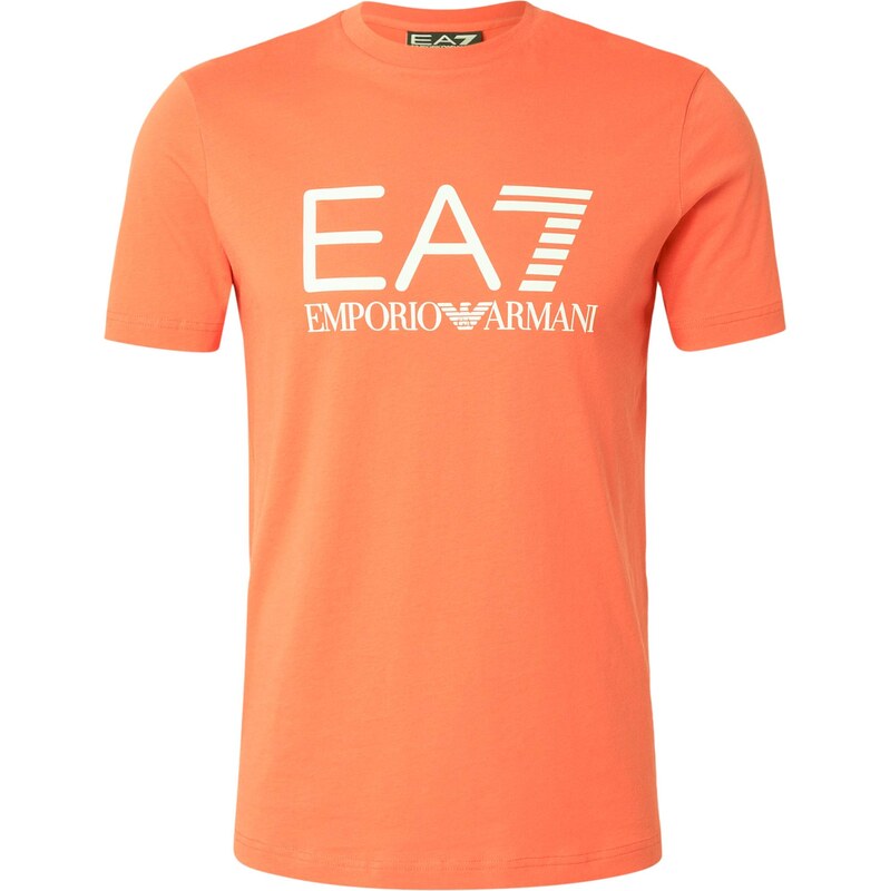 EA7 Emporio Armani Tričko světle žlutá / oranžově červená