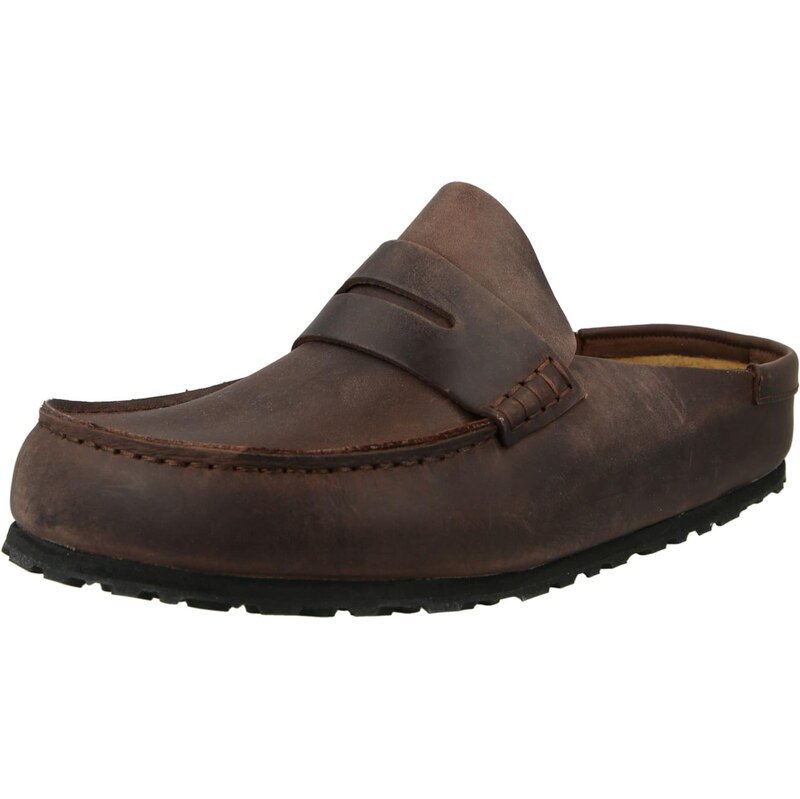 BIRKENSTOCK Pantofle 'Naples Wrapped' tmavě hnědá