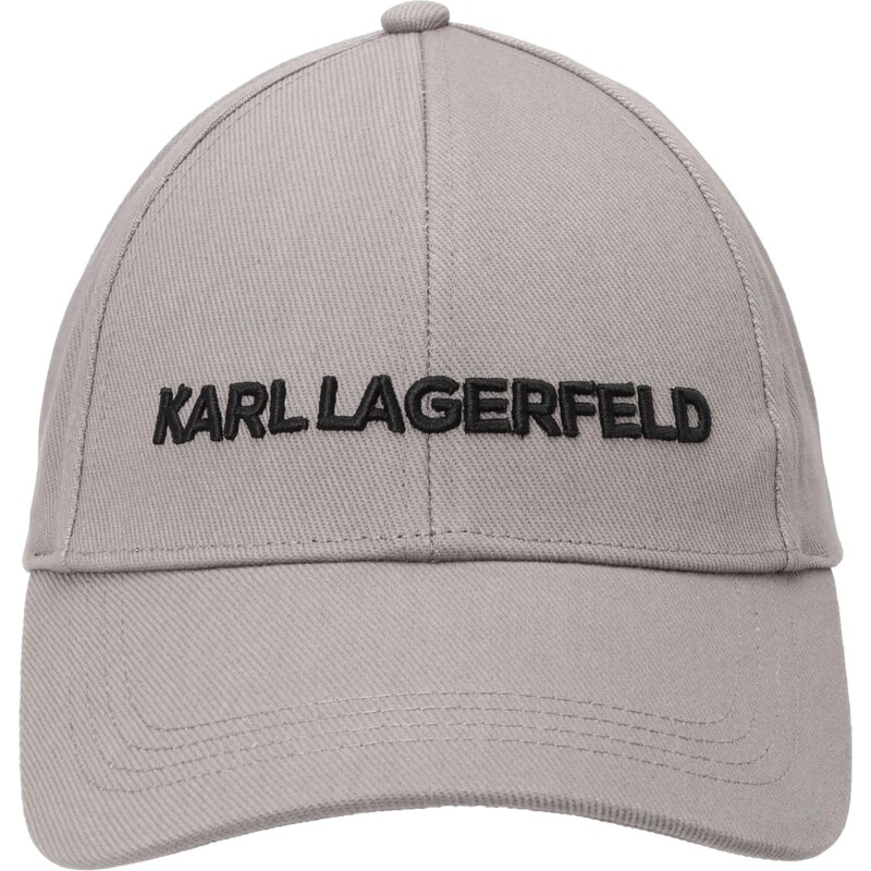 Karl Lagerfeld Kšiltovka ESSENTIAL šedá / černá