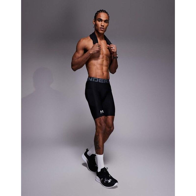 Under Armour Heatgear long shorts in black