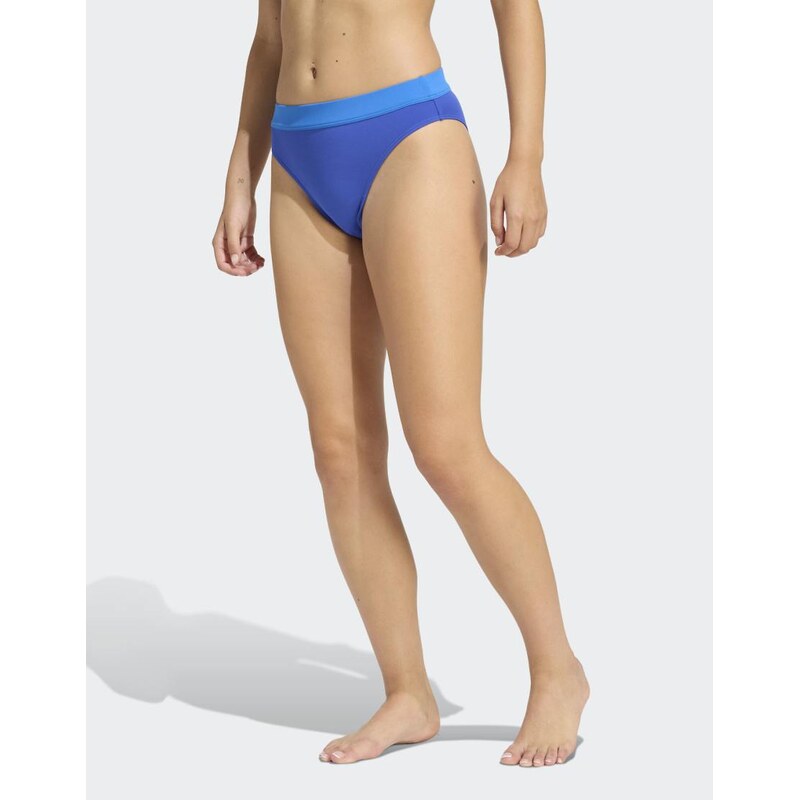 adidas performance Optimé aqua mid-waist bikini bottom in semi lucid 115500100