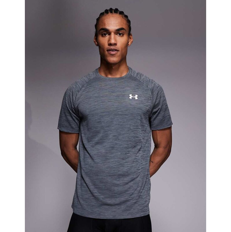Under Armour Tech textured short sleeve t-shirt in castlerock