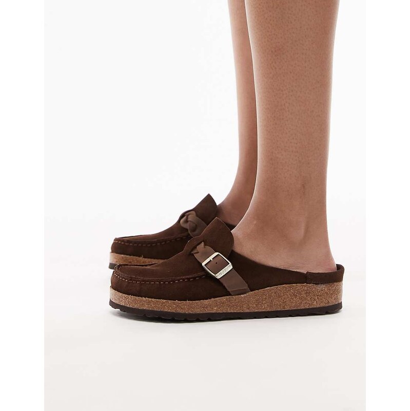 Birkenstock Buckley Braided suede clogs in carafe-Brown