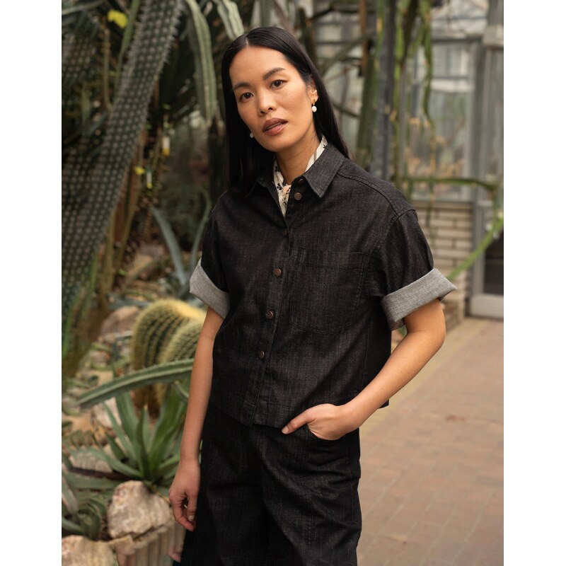 Studio Nila Denimová košile Thea Vintage Black XS
