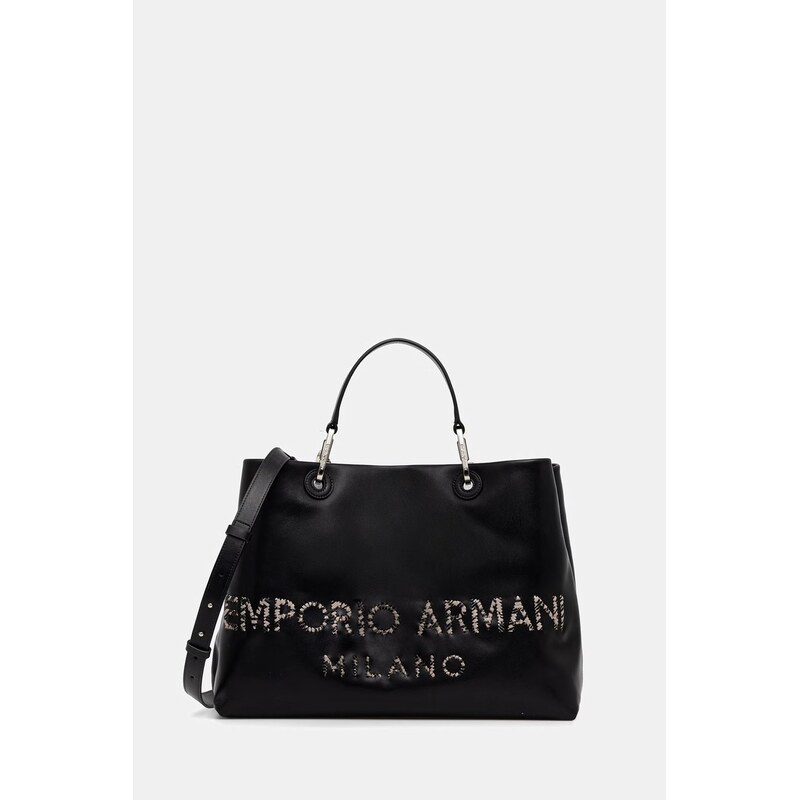 Emporio Armani Kožená kabelka Emporio Armani