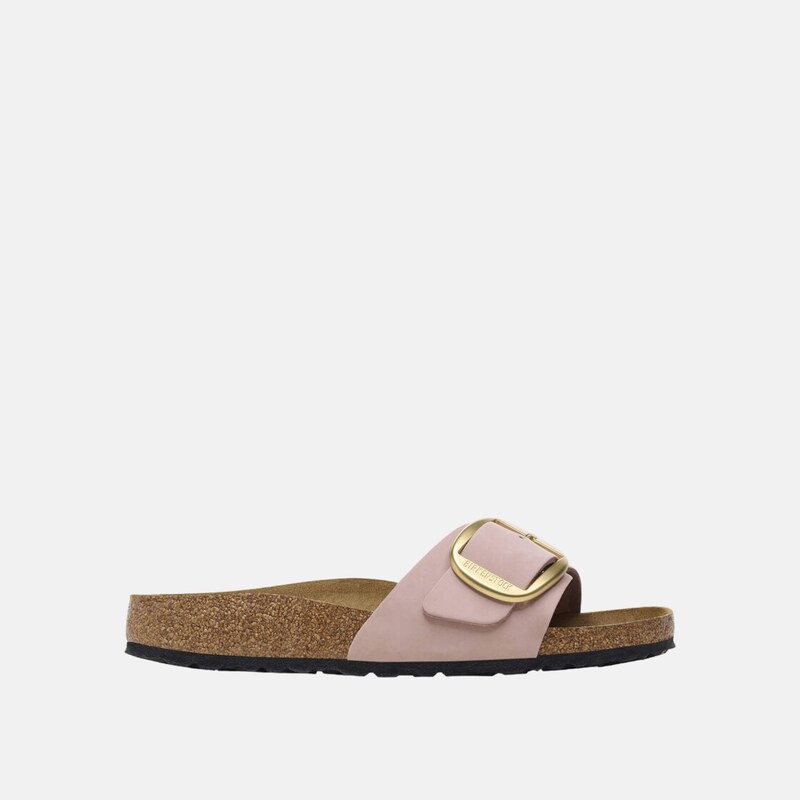 Růžové Regular Pantofle Birkenstock Madrid Big Buckle Nubuck Leather 112809911