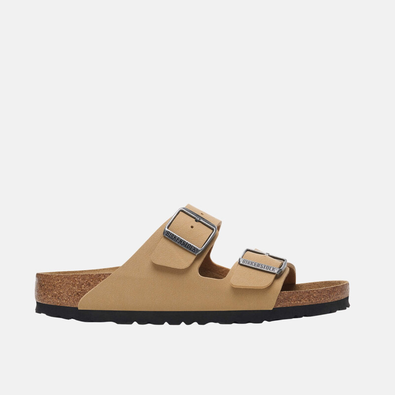 Béžové regular pantofle Birkenstock Arizona Birko-Flor Nubuk 112811018