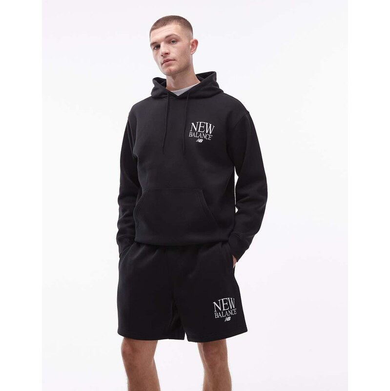 New Balance Reimagined fleece 7 short in black