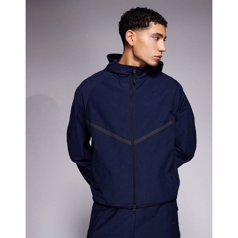 Nike Tech Shori full zip hoodie track jacket in navy