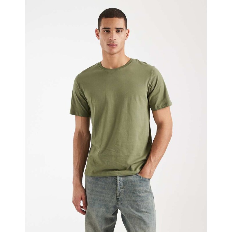 JJ Rebel regular fit basic t-shirt in green