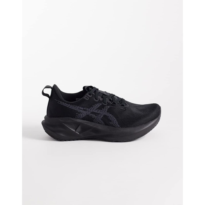 Asics Novablast 5 running trainers in black and carrier grey