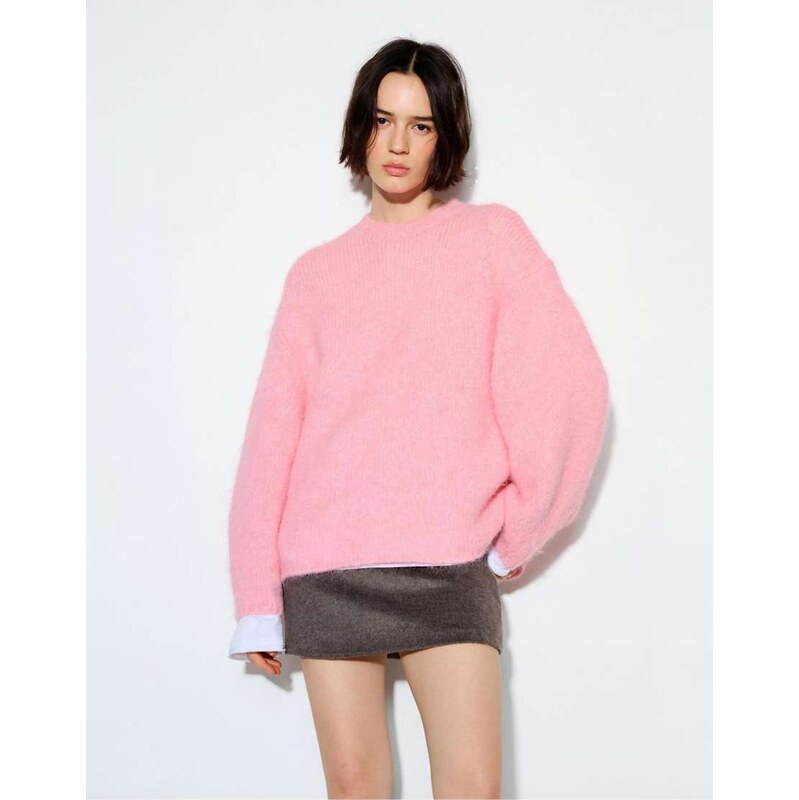 Pull&Bear Pink round neck jumper in pink