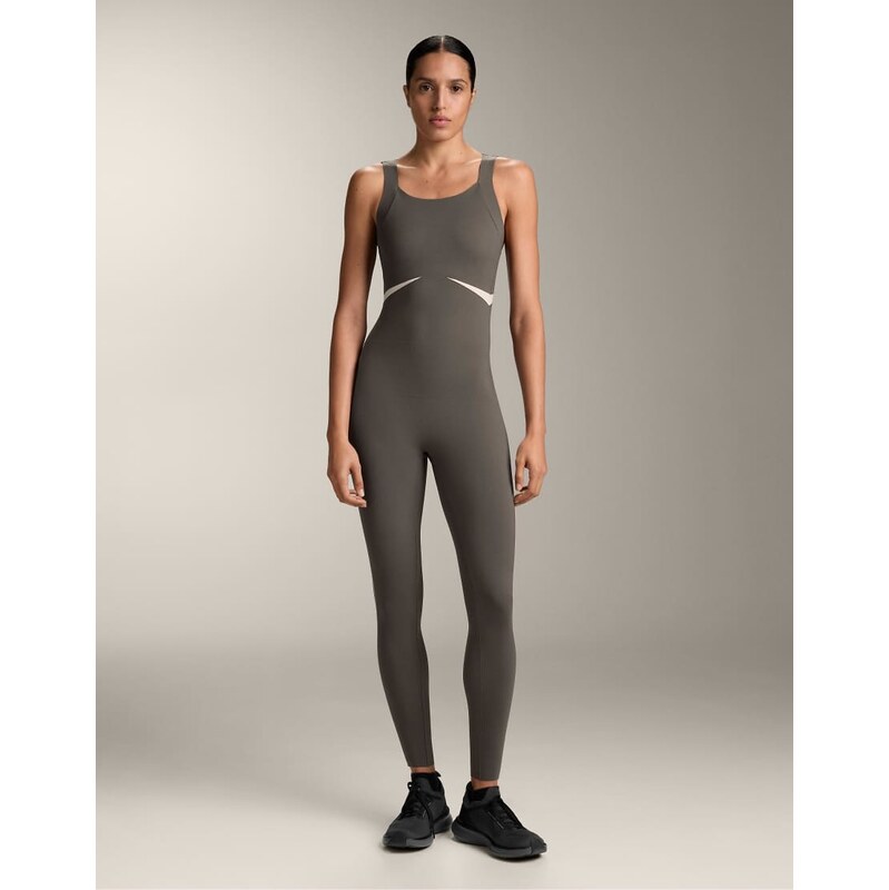 OYSHO Compressive reflective jumpsuit in coal-Grey