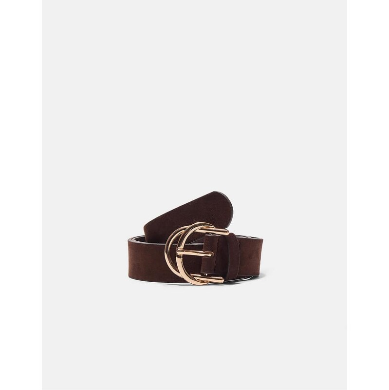 Stradivarius Double buckle belt in brown 112818713