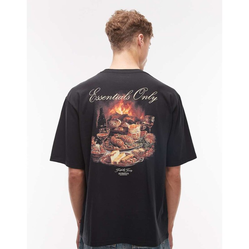 Levis back graphic oversized t-shirt in black