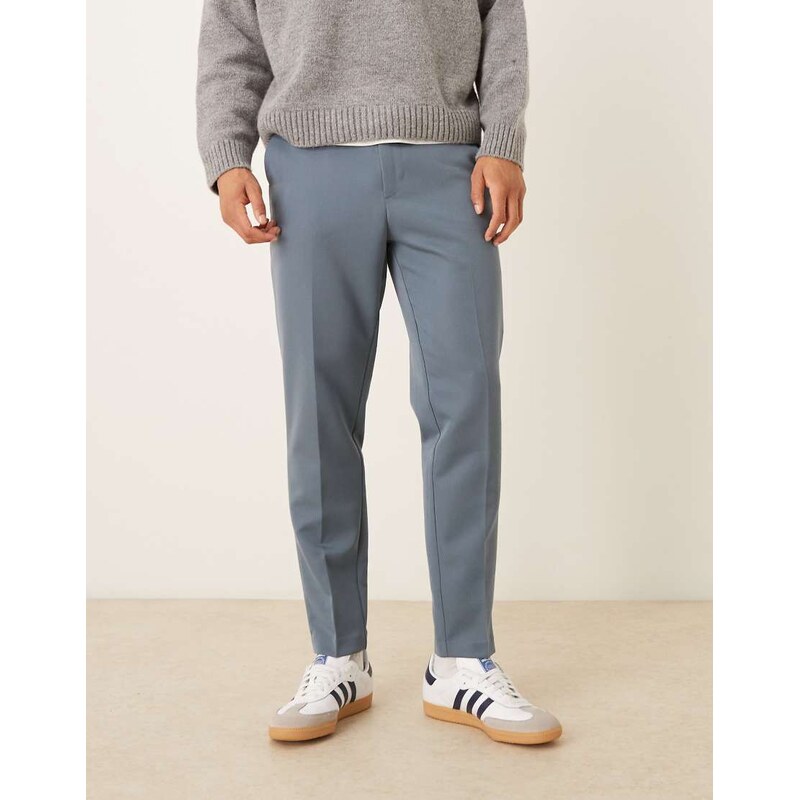 ASOS DESIGN tailored tapered trouser in blue