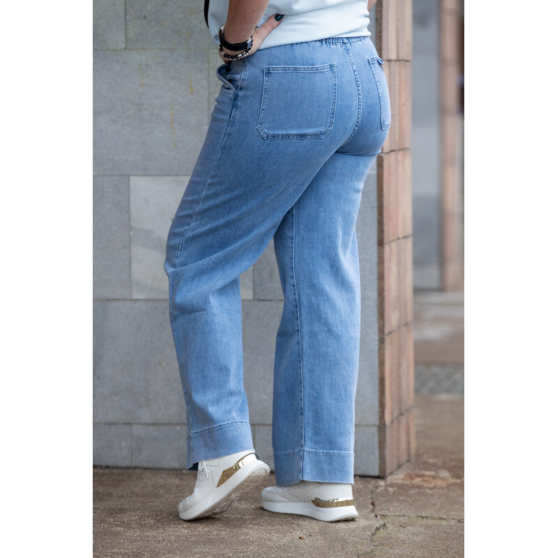 REDSEVENTY DENIM Džíny do gumy PALFI blue [F578-24] Barva: Modrá, 112815569