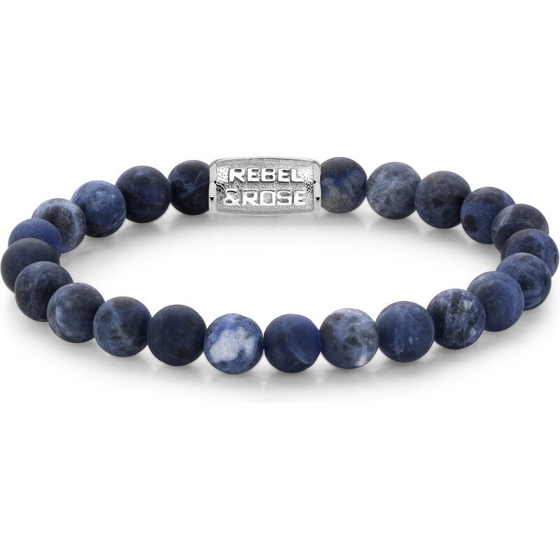 Rebel & Rose unisex náramek Matt Midnight 8 mm RR-80022-S-M