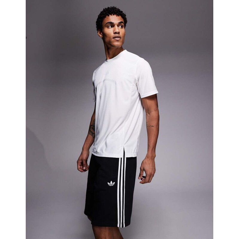 adidas Originals Three Stripe shorts in black