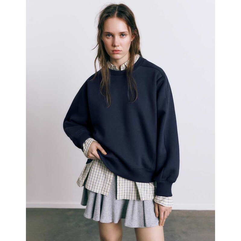 Pull&Bear Oversize sweatshirt with seams in navy 112818748