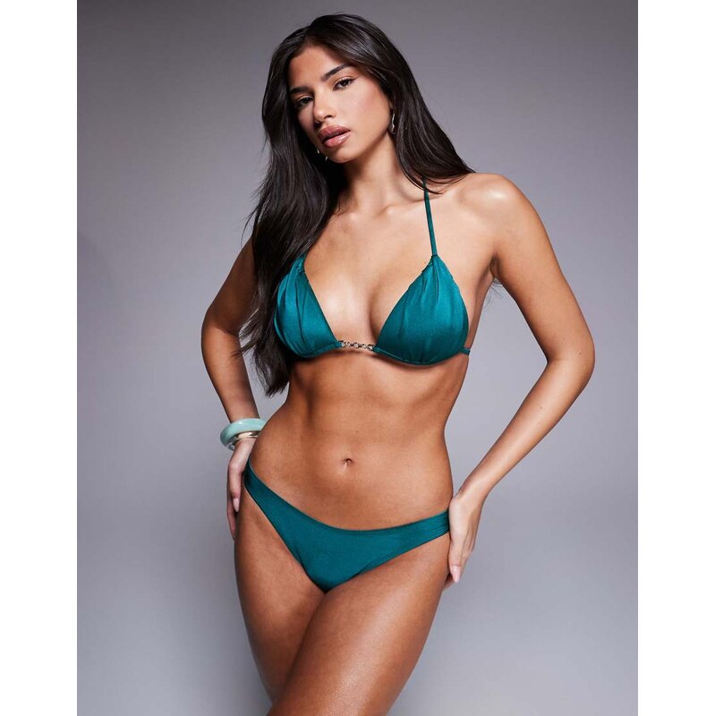 ASOS DESIGN Nicole Ibiza high leg cheeky brazilian bikini bottom with 115516710