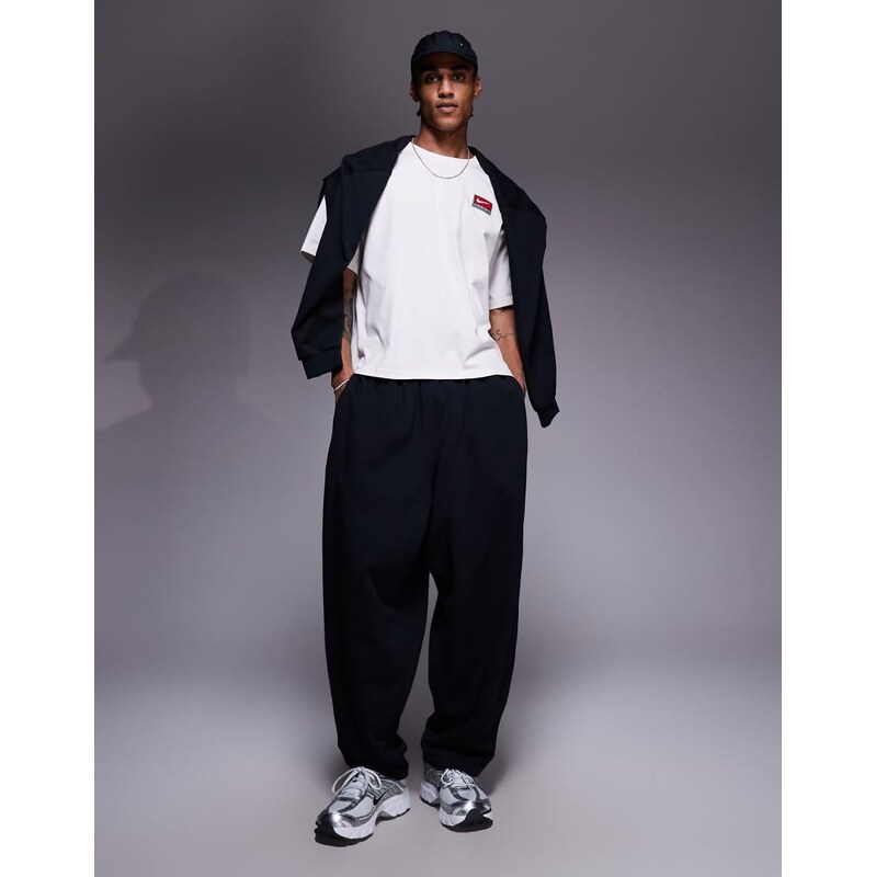Nike Club French Terry oversized joggers in black