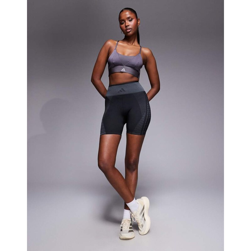 adidas performance adidas Training seamless 5 leggings shorts in