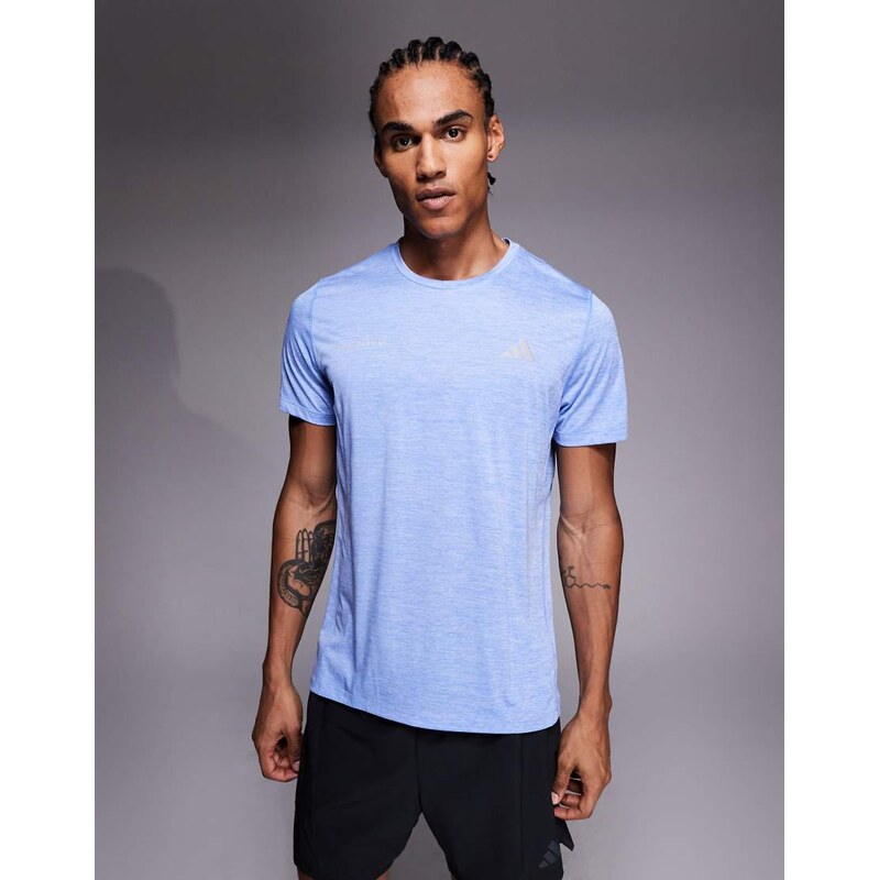 adidas performance adidas Running Own The Run t-shirt with pop
