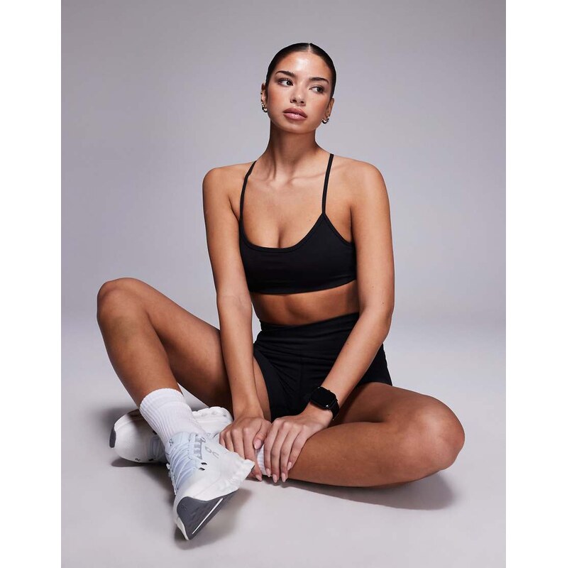 4505 micro rib light support sports bra with adjustable straps