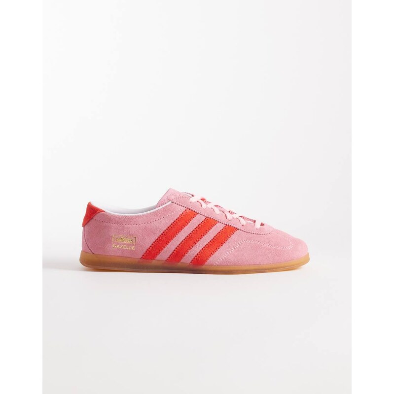 adidas Originals Gazelle Lo Pro in light pink and red