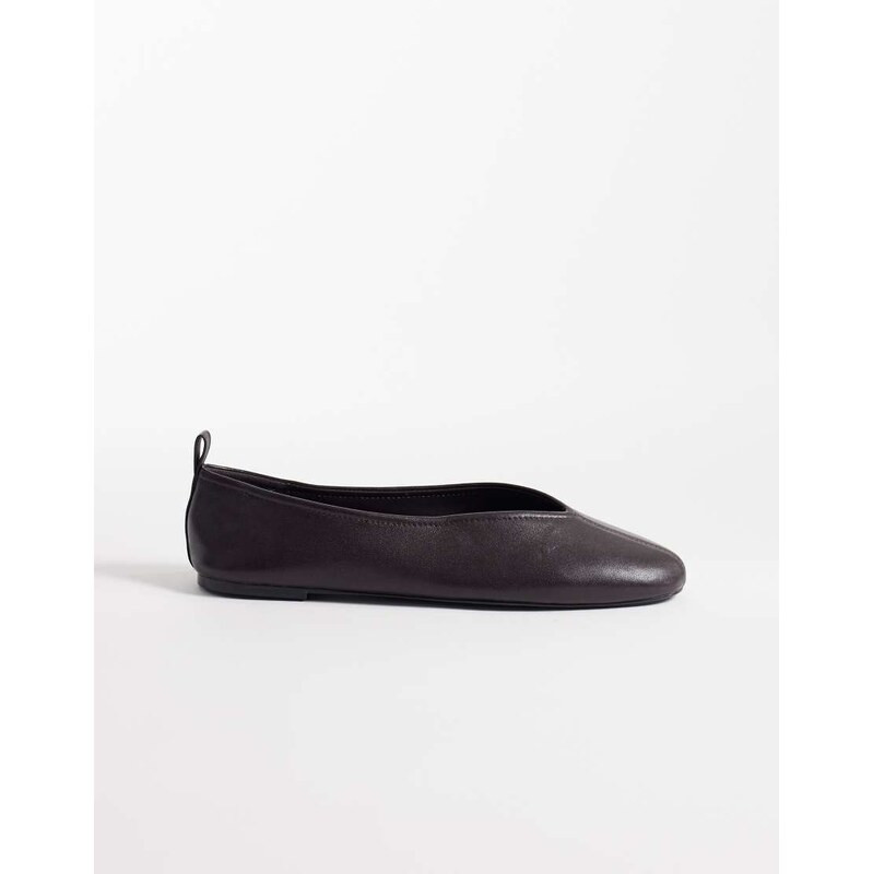 Mango leather flats in brown 115718984