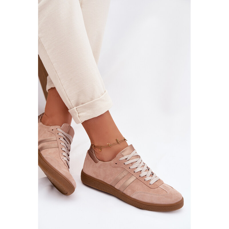 Zazoo N1068 semišové nízké tenisky růžové 112822392