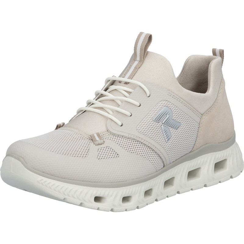 Rieker Slip on boty krémová / starobéžová / stříbrně šedá