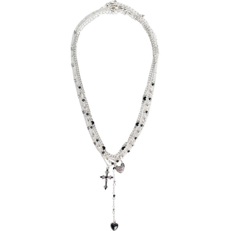 Bershka Řetízek černá / stříbrná 112839179