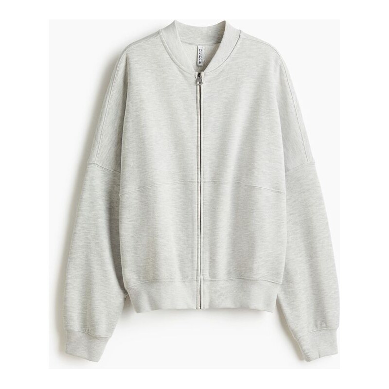 H&M - Bomber - Světle Šedý Melír