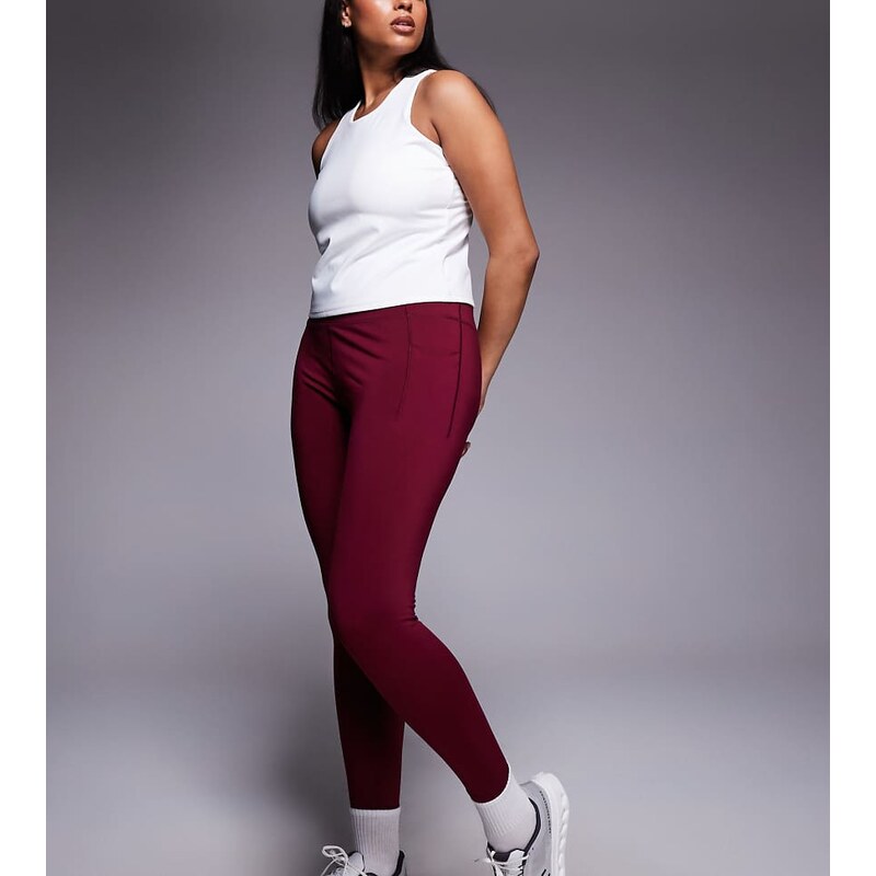4505 Curve active waist snatching high rise gym legging in cherry red 115515841