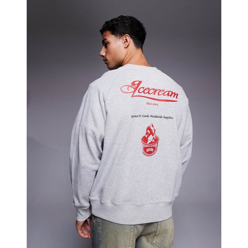 ICECREAM parlor logo sweatshirt in grey