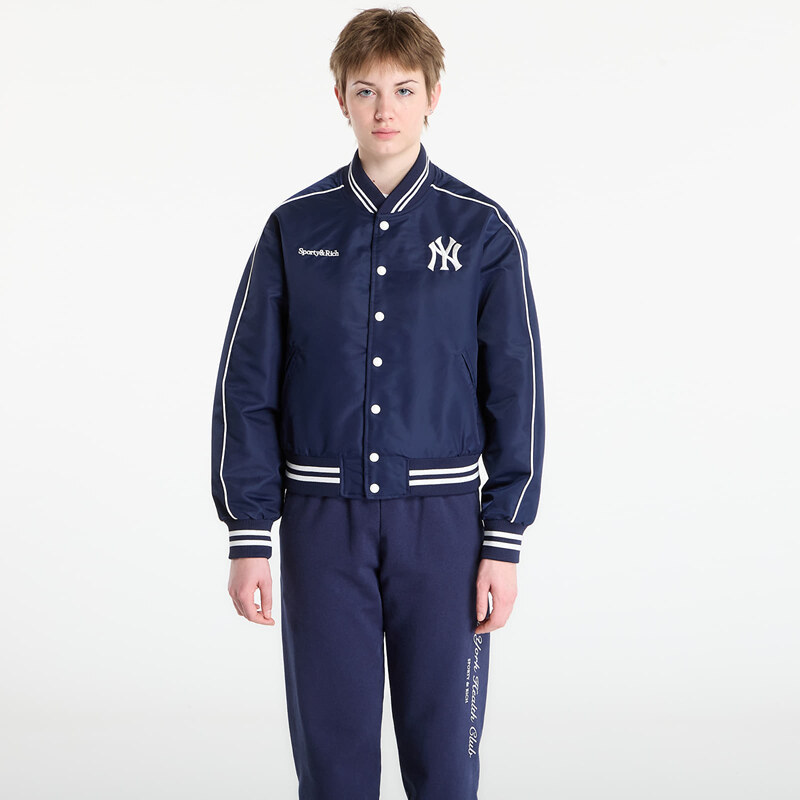 Bunda Sporty & Rich Yankees Curve Nylon Varsity Jacket Dark Navy/ 112829987