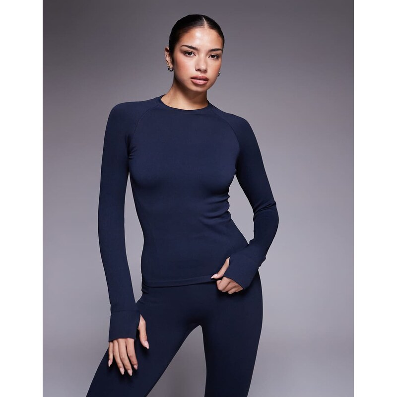 4505 sculpting seamless long sleeve top in indigo-Navy 115516385