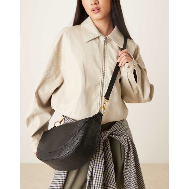 Accessorize scoop shoulder crossbody bag in black 113306213