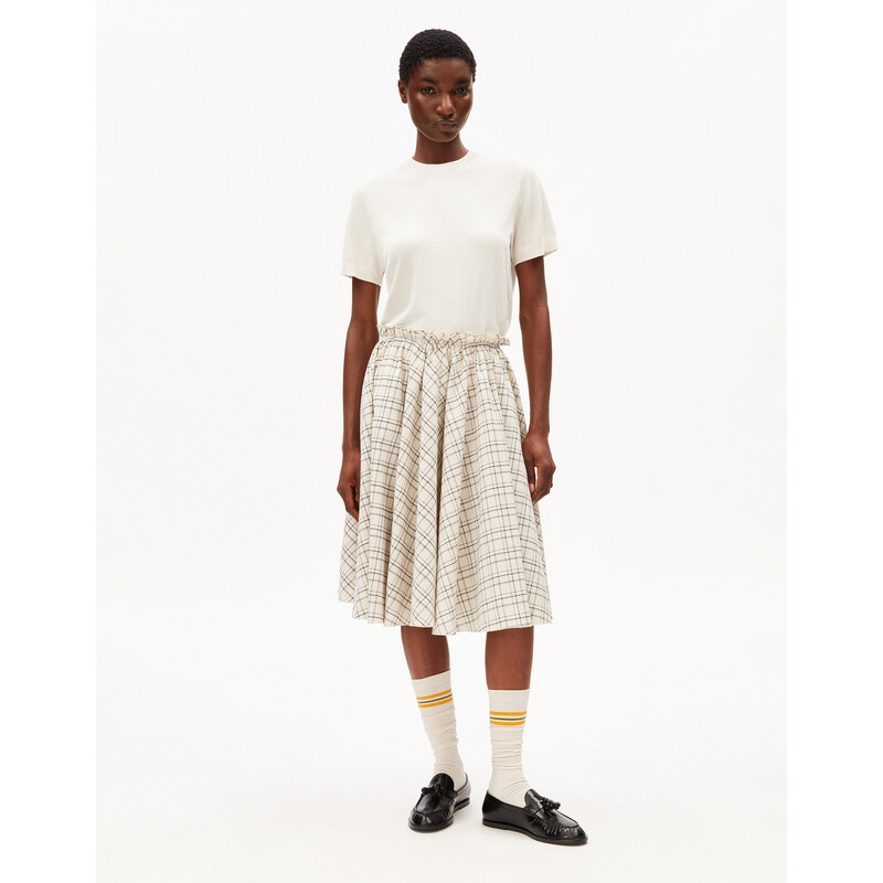 Armedangels Sukně Check Circle Oatmilk Black XS
