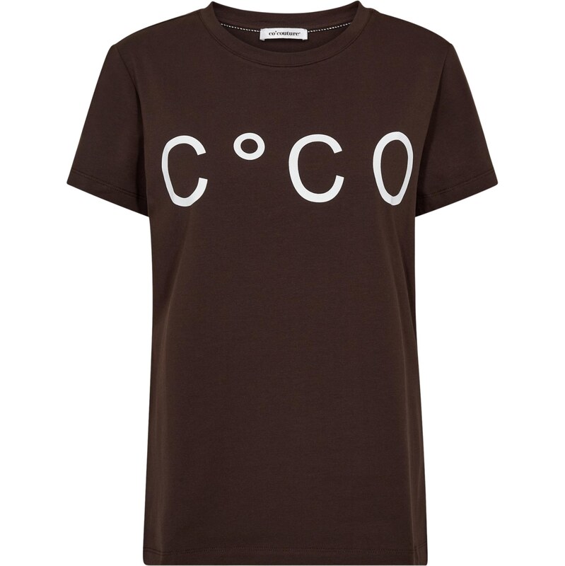 cocouture Tričko hnědá / bílá