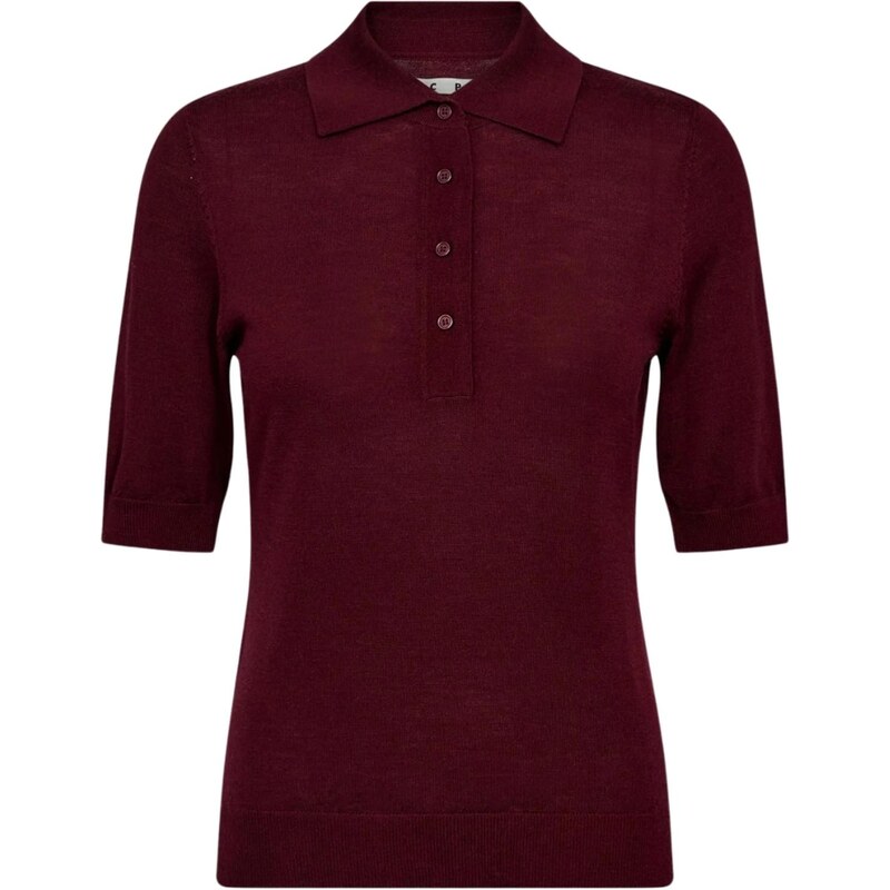 Ivy Copenhagen Tričko Essex burgundská červeň