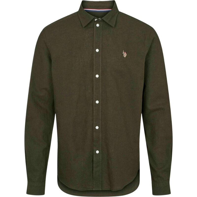 U.S. POLO ASSN. Košile UMBOLT tmavě hnědá
