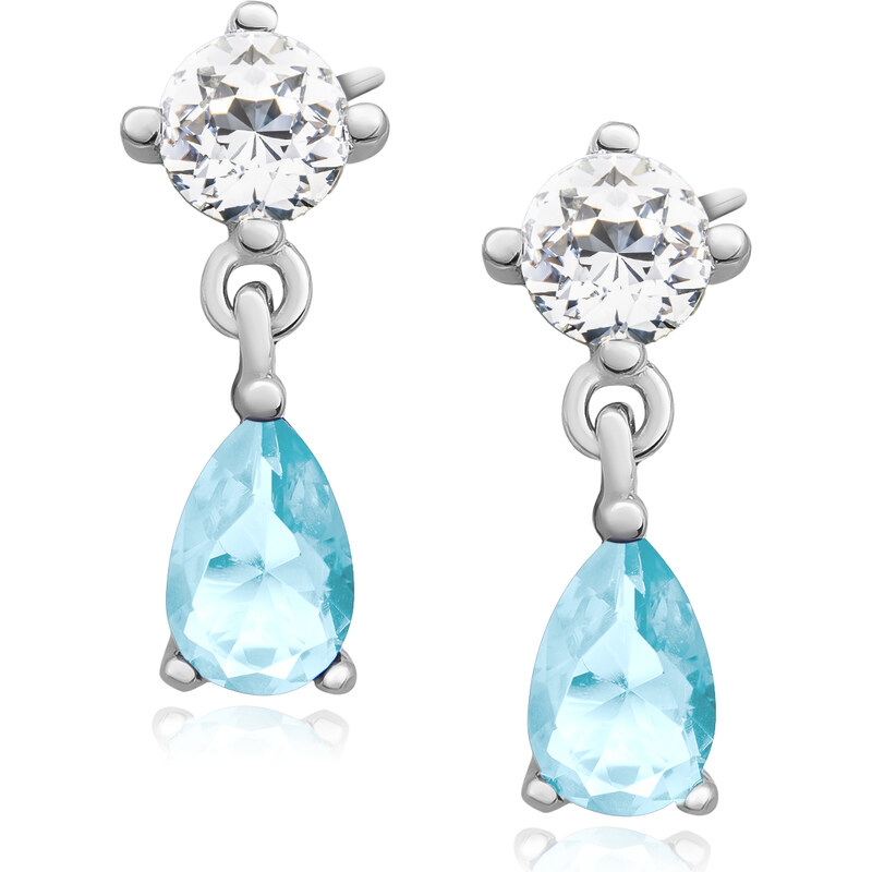 Olivie Stříbrné náušnice AQUA 4225