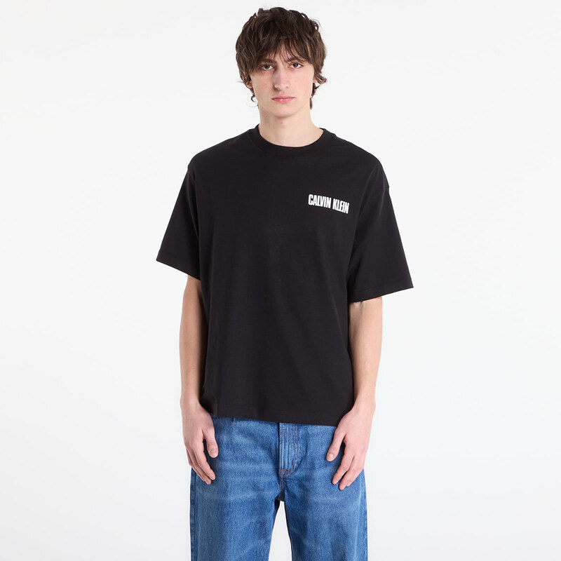 Tričko Calvin Klein Jeans Ss 16S Ck Vert Logo Tee Black L